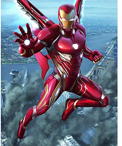 DIY 5D Diamond Painting by Number Kit for Adult,The Avengers Iron Man Full Drill Diamond Embroidery Kit Home Wall Decor 12 X16 Inch