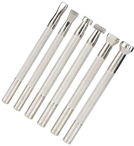 Desconocido Atyhao Herramientas de Estampado de Cuero, 6 Piezas Herramienta de impresión de Cuero con punzón de Sello de Forma Especial para artesanía de Cuero(6 Piezas)