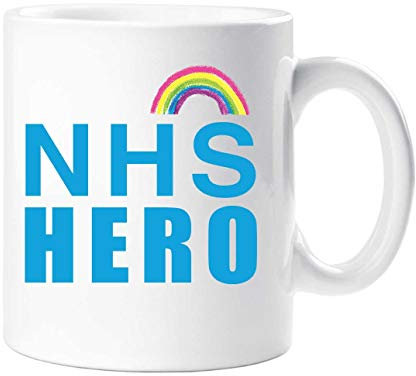 60 Second Makeover Limited NHS Hero Mug Rainbow Thank You Inspirational Self Isolation Gift Cup Ceramic Present