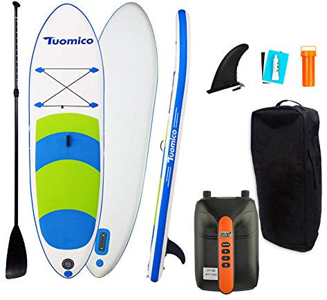 Aufblasbares Stand Up Paddle Board Allround Board Paddle Pump Transport Rucksack Reparatur Kit Board Composite Double Layer Perfekt Für Yoga Cruising Fishing Aquil,E
