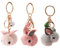 Amosfun 3 Stück Kaninchen Schlüsselbund Cartoon Kunstpelz Hase Tasche Anhänger Plüsch Kaninchen Schlüsselring Schlüsselhalter Auto Hängen Ornament für Ostern Kinder Mädchen