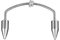 Wenyounge Edelstahl Smile Lip Tiger Zähne Nagel Vampir Piercing Schmuck, Spike Lippen Reifen-Ringe Vampir Zähne, Lippenstecker Klein, Vampir Septum Piercing, Smiley Piercing Tiger Zähne (2pcs)