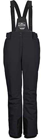 KILLTEC Damen Funktionshose mit abnehmbaren Trägern, Kantenschutz und Schneefang KSW 288 WMN SKI PNTS KG, schwarz, 19, 37800-000