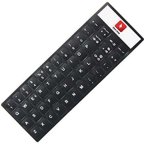 CLICK HELP Kit Adesivi Tastiera Stickers per trasformazione Layout in Italiano [Neri]