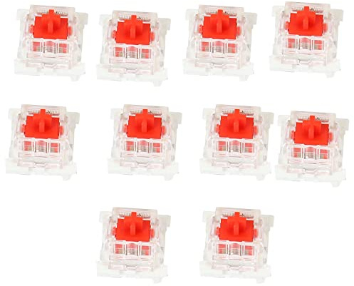 Beby 10Pcs Plastic For Cherry Red 3 Pin MX RGB Mechanical Keyboard Replacement