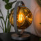 famlights | Tischleuchte Leonora in Altsilber und Bernstein E27