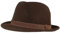 Breiter Trilby Knautschbar Filzhut schmale Krempe Wollfilz braun XL 60-61