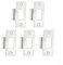 5pc Standard Tubular Latch Replacement Striker Plate Nickel Plated Strike Plate Satin Nickle Latch Door Frame + Dust Box + Matching Screws