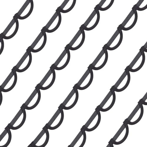BENECREAT 1m/1.1 Yard Black Corset Loops for Corset Lacing, 1-1/8 Inch(28mm) Dress Back Satin Webbing Corset Back Interchangeable Zipper for Craft Wedding Accessories, Prom Dresses, Formal Dresses
