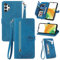 JayModCase Coque pour Samsung Galaxy A13 4G, PU Portefeuille Rabat Fermeture aimantée étui en Cuir [Antichoc TPU] [Fonction Support] [Dragonne] Étui pour Samsung A13 4G - Bleu