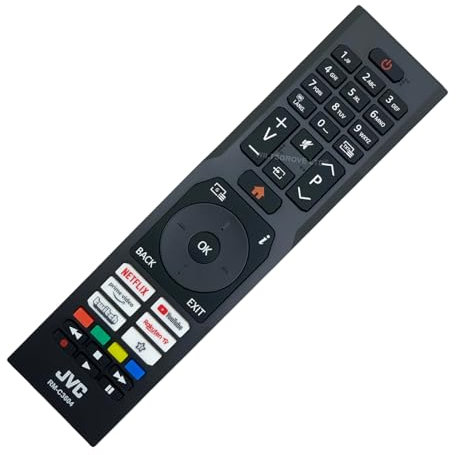 Telecomando TV originale RM-C3604 compatibile con JVC LT-32VF5105 LT-40VF3001 LT-43VF5105 LT-43VU2201 LT-43VU2255 LT-43VU8156 LT-50K8100(A) LT-43VU8100(A) 3VU31 00 LT-58VU6255 Ultra HD 4K Smart LED