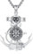 Eusense Anker Halskette 925 Sterling Silber Kompass Halskette Kette Anker Anhänger Halskette Schmuck Geschenk für Männer Frauen