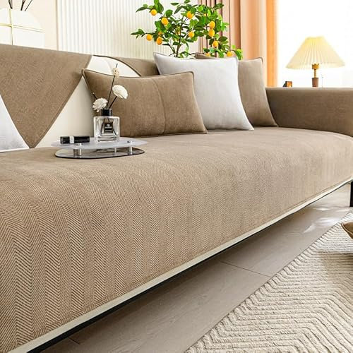 WYJHNLBEDC Sofa/Couch überzug L Form, Sofabezug L/U Form/überwurfdecke, Bequeme Chenille Couchbezug für Sofa 3/2/1 Sitzer/Ecksofa/XXL, Sofaschutz Hund Kratzschutz Katze