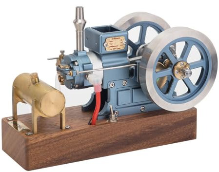 Hit and Miss Engine Kit, ENJOMOR 6cc Engine 4-stroke Fixed-type Hit and Miss Internal Combustion Gas Engine Model That Runs, Science Educational Kit for Tech Enthusiast (RTR Version)
