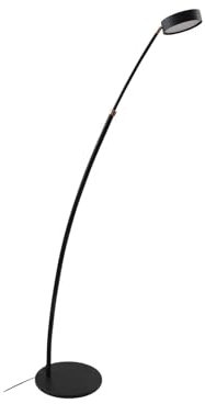 Lucande LED Stehlampe (Bogenleuchte) Boga dimmbar (Modern) in Schwarz aus Metall (1 flammig,) - Bogenlampe Stehleuchte Floor Lamp Standleuchte Wohnzimmerlampe Wohnzimmerleuchte