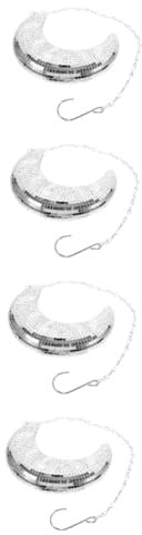IMIKEYA 4pcs Hanging Disco Ball Decor Moon Disco Ball Decor for Parties Festivals