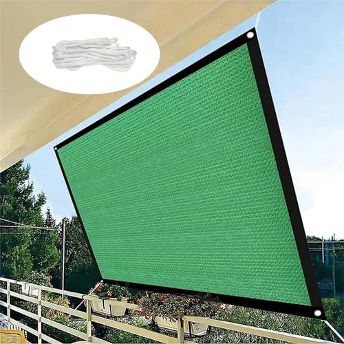 Malla de Sombreo 6x6m, con Protección UV Reutilizable - Toldo Terraza - Mallas Ocultacion para Estanque de Jardín al Aire Libre, Verde