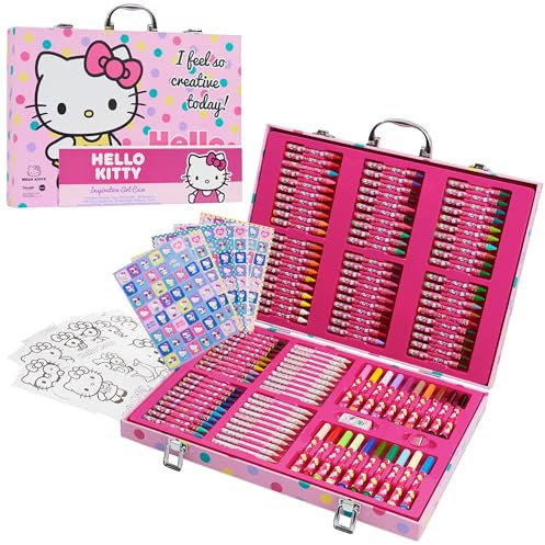 Hello Kitty Set de Arte para Niñas con 137 Piezas, Maletin Pinturas para Niños