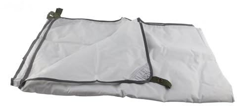 Reis-Weiß Sand Sonnenschutz Segeltuch Sonnensegel 3x4m Polyester Baldachin Hochwertiger Terrassenüberdachung mit 4 Seilen für Garten Camping Picknick