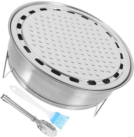 SUPVOX Barbecue Dextérieur Gril De Camping Poêle À Charbon De Bois En Métal Machine De Barbecue Familiale