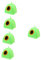 Kisangel 5St Hamsternest tierzelt kuschelhöhle Hamsterhaus pet Teepee Vogelhaus Spielzeughamster Haushalt Hamsterhütte empfindliches Hamsterversteck Chinchillahaus Baumwolle Green