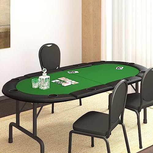 LXYZWRW Furniture Select-10-Player Folding Poker Tabletop Green 208x106x3cm
