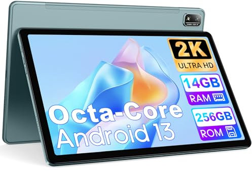 11 Inch Tablet Android 13 Tablets 16GB RAM+256GB ROM+1TB Expand Octa-Core Tablets PC with Dual SIM Card Slot, 2K 2000 x 1200 Display, 8+13MP Dual Camera, Bluetooth5.0, GPS, 5G/2.4G WiFi