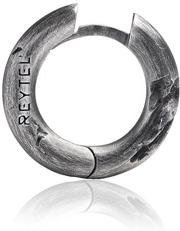 REYTEL 925 Sterling Silver Single Earring for Men Women Hypoallergenic Minimalist Stud Earrings Viking-Inspired KLETTUR Design Gift Ready Lightweight Earring