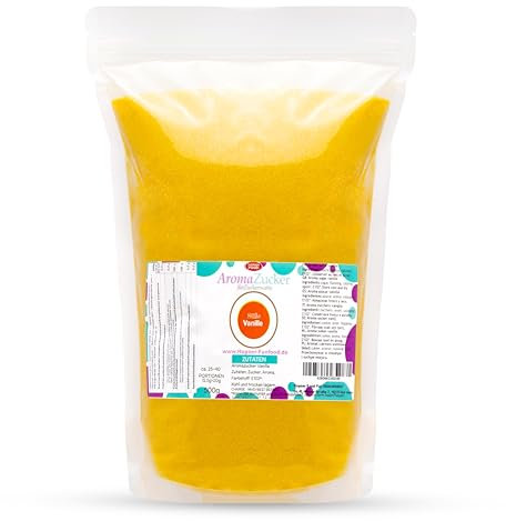 Premium Farbzucker 500 g Aromazucker für Zuckerwatte Bunt Zuckerwattezucker (500 g, Vanille)