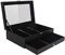 Jrifedptry 24 Slots Wooden Pen Display Storage Box Luxury 2 Layer PU Pen Case Fountain Pen-Collector Jewelry Organizer Carbon