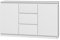 KUBUTKU Kommode Moderner Sideboard Mehrzweckschrank für Schlafzimmer Flur Wohnzimmer Büro (Weiß, 120x97x40cm 2Türen 3Schubladen)