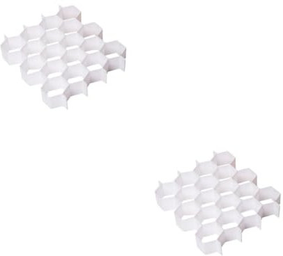 Angoily 2 Stck. Schubladenorganisator Wabenstruktur aus Hochwertigem Material Teilig Weiß zur Aufbewahrung von Unterwäsche und Kleinigkeiten Sorgt für Ordnung und Räumen