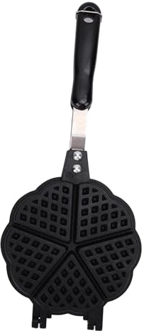 Sahgsa Mini-Waffeleisen in Herzform mit 5 Mulden – Backform für den Herd für das Familienfrühstück