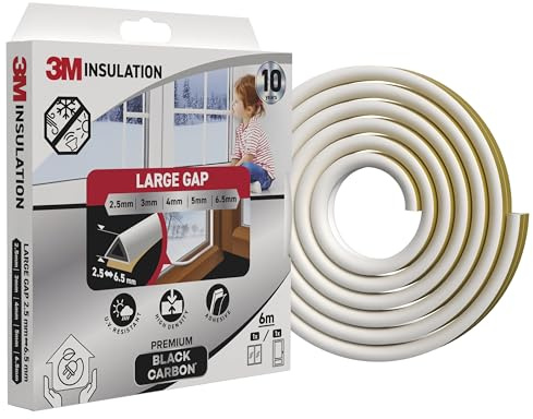 3M Joint d'Isolation Premium Gros espace, Blanc, 6M