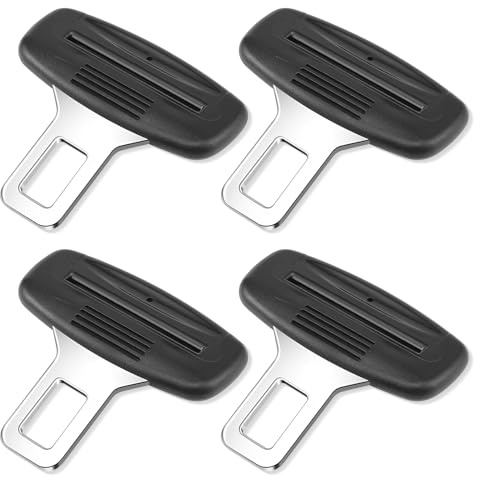 EAVUYIS 4 Pezzi Ferma Cintura di Sicurezza Auto, Clip Universali per Cinture di Sicurezza per Veicoli, Supercar, SUV, Adatte per la Maggior Parte delle Parti Delle Auto