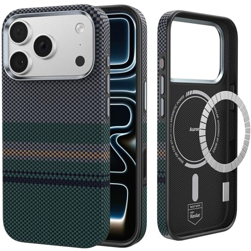 BENKS für iPhone 17 Pro Max Hülle mit Kamerasteuerung Capture Button, Kompatibel mit MagSafe, Aus Kevlar Aramidfaser Gefertigt, Stoßfest Kratzfest Handyhülle für 17 Pro Max Case, ArmorPro Aurora