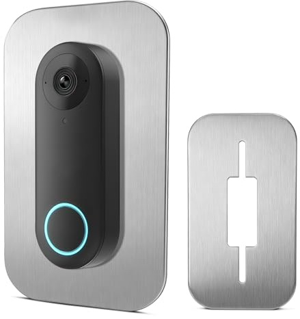 Blende Edelstahl für Reolink Doorbell PoE - Platte für Reolink Video Doorbell WiFi Türklingel mit Kamera aus Edelstahl, Halterung Zubehör für Battery Türklingel, Blende für Funkklingel im Außenbereich