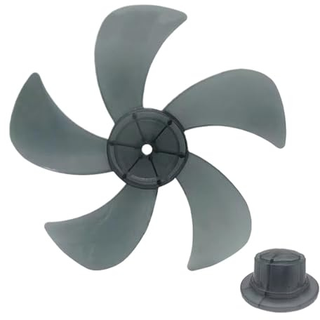 Lame De Rechange Pour Ventilateur De 40cm | 16 Pouces 5 Feuilles Accessoires De Remplacement Rechange | Pales De Ventilateur ABS Avec Couvercle À Écrou | Pour Ventilateurs De Table, Piédestal Sur Pied