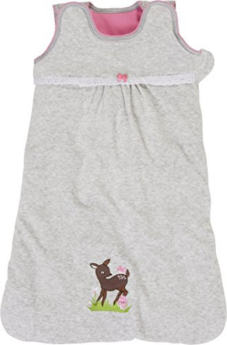 Schnizler Baby - Mädchen Schlafsack Nicki Reh 812349, 37 - Grau/Melange, Einheitsgröße (Herstellergröße: 110cm)