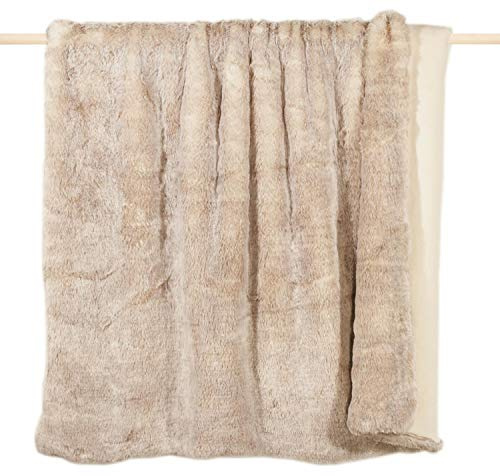 Pad - Decke, Kuscheldecke, Webpelzdecke - Champagne - Natural - 140x190 cm