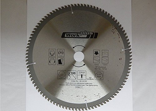 1 HM lama per sega circolare per alluminio e plastica – 100 denti – Ø 300 X 30 mm/lama/lame per sega circolare