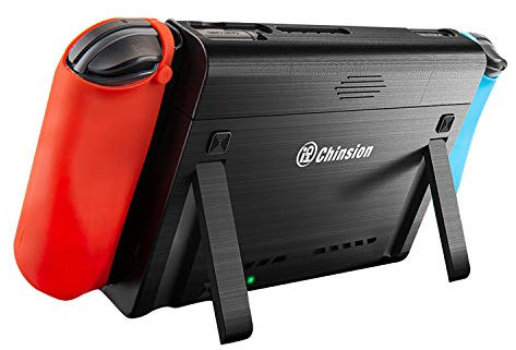 ID CHINSION 10000mAh Battery Pack for Nintendo Switch & OLED, Portable Pop-Up Backup Extended Battery Charger Case for Switch Games and Accessories, Black
