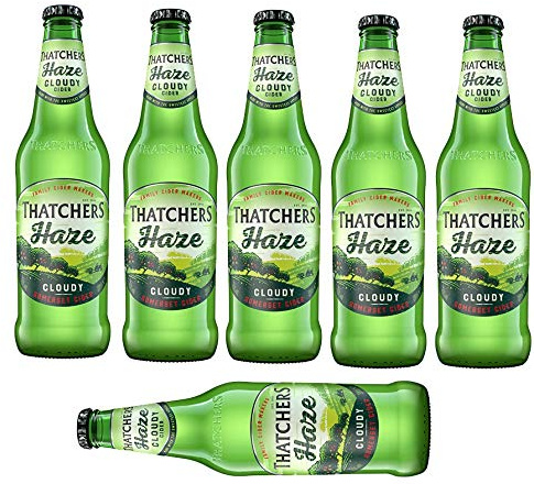 6 Flaschen Thatchers Haze Cloudy English Cider a 500ml 4,5% Vol. Apfelwein Thatcher´s