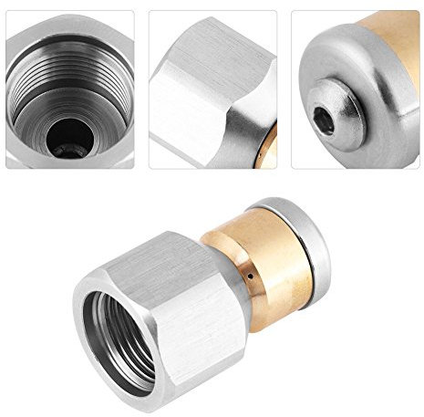 Duokon Sewer Jetter Nozzle, Stainless Steel Pressure Washer Accessories Drain Water Blaster Cleaning Nozzle