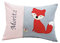 Glückspilz Namenskissen Babykissen I Fuchs (Rot Grau, 40 x 60 cm)