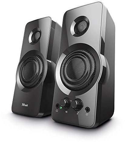 Trust Orion Set Altoparlanti 2.0 Stereo, 36W (18W RMS), Alimentazione USB, Connessione Aux per Tablet/Telefono, Jack 3.5 mm, Casse per PC Fisso, Computer, Portatile, Laptop - Nero