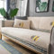 Homeen sofaläufer,sofaschoner ecksofa,Küchen-/Lounge-Sofa-Schutzhülle, 1/2/3/4 Sitzer Bestickte Couchabdeckung, universelle rutschfeste Sofakissenhülle-Beige_90 * 210 cm