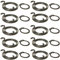Northern DIY Door Handle Spring Repair Kit (Ten 28mm Diameter, 2.5mm Thick, 1.1mm Gauge, 2 + 1/2 Turn, Zinc Plated, Black Coated, Replacement Return Springs Plus Ten circlips)