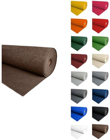 Jardin202 - Alfombra para Eventos Moqueta Ferial | 2m Ancho 2 Metros (Ancho) x 60 Metros (Largo) (31 - Marrón)