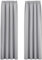 PONY DANCE Vorhang Blickdicht Kräuselband Extra Lange Gardinen und Vorhänge für Gardinenschiene 2er Set H 260 x B 140 cm Verdunklungsvorhänge Grau Gardine Wohnzimmer, Silbergrau